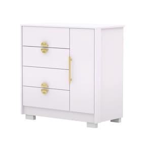 Cômoda Para Quarto 93cm Com 1 Porta Ilha Bela Flex Branco - Vila Rica