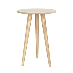 Mesa de Canto Theo com Pés Madeira Natural - Reller Móveis