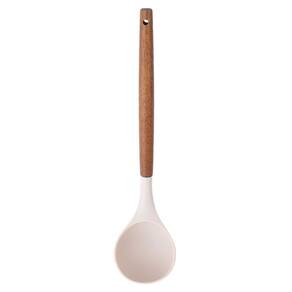 Concha de Silicone Creme Paramount com Cabo Madeira 33 cm