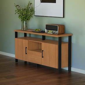 Buffet com 2 Portas e Gaveta 135cm Industrial Freijó/Preto