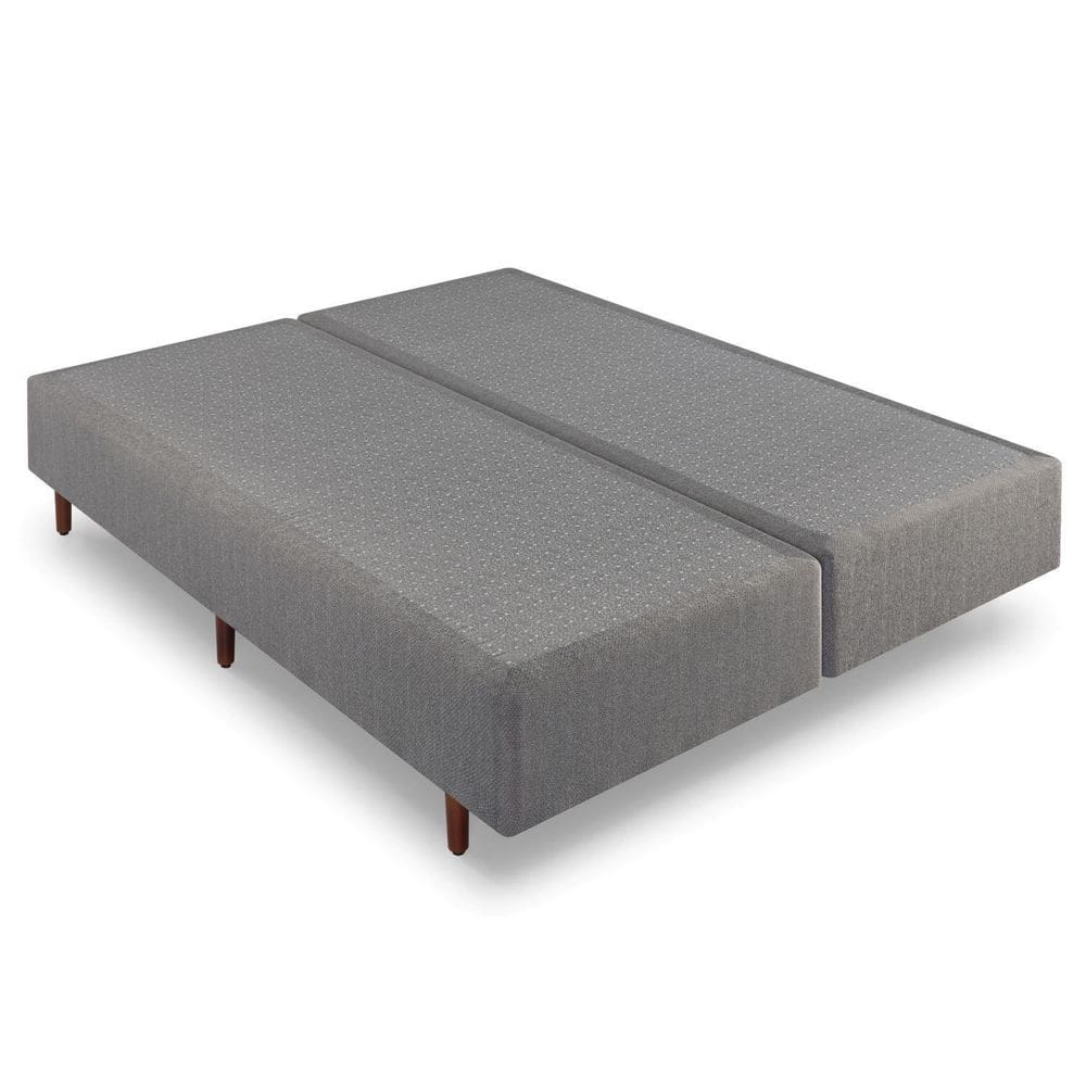 Base Cama Box King 193cmx203cmx37cm Cinza