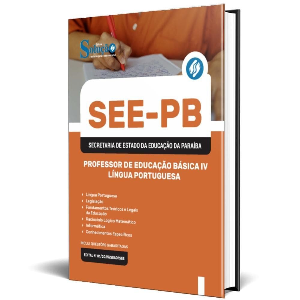 Apostila See Pb 2025 Professor Educação Básica Iv Língua
