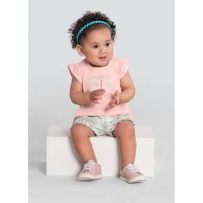 Conjunto Bebê Menina De Borboleta Rosa Brandili