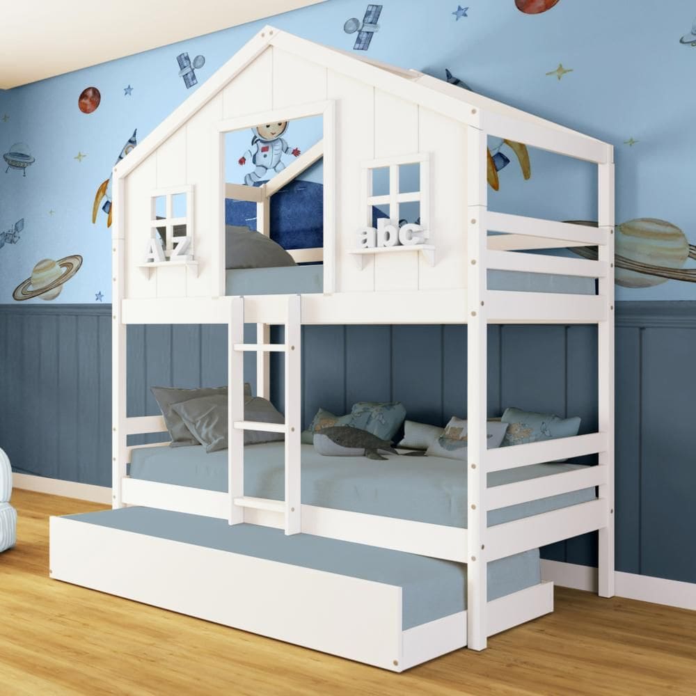 Treliche Casinha dos Sonhos Madeira Maciça Branco Megamobilia
