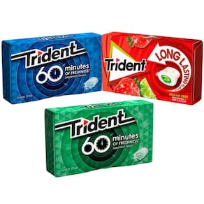 Chiclete Trident 60 Minutos Importado - 3 Unidades