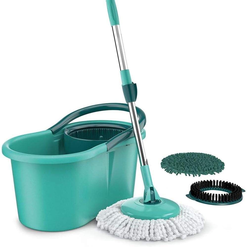 Mop Giratório 9 L Cesto I Refil Microfibra Limpeza Vassoura Magica Esfregao