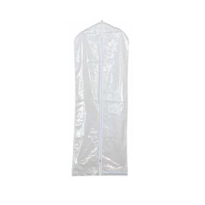 Kit 15 Capa Vestido Com Zíper 1,05 Para Ternos E Roupas Frente Pvc Cristal Transparente E Tnt