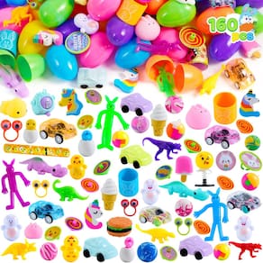 Ovos de Páscoa pré-recheados JOYIN 160 unidades com brinquedos variados