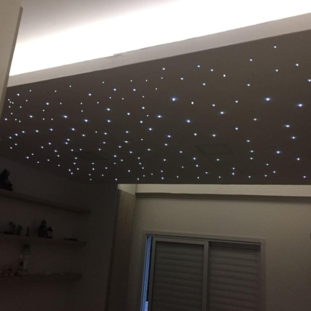 Noite Efeito Estrelado 150 Fibra Otica Teto Branco Misto
