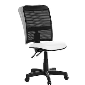 Cadeira De Escritório Ergonômica Em Tela Branco Rv