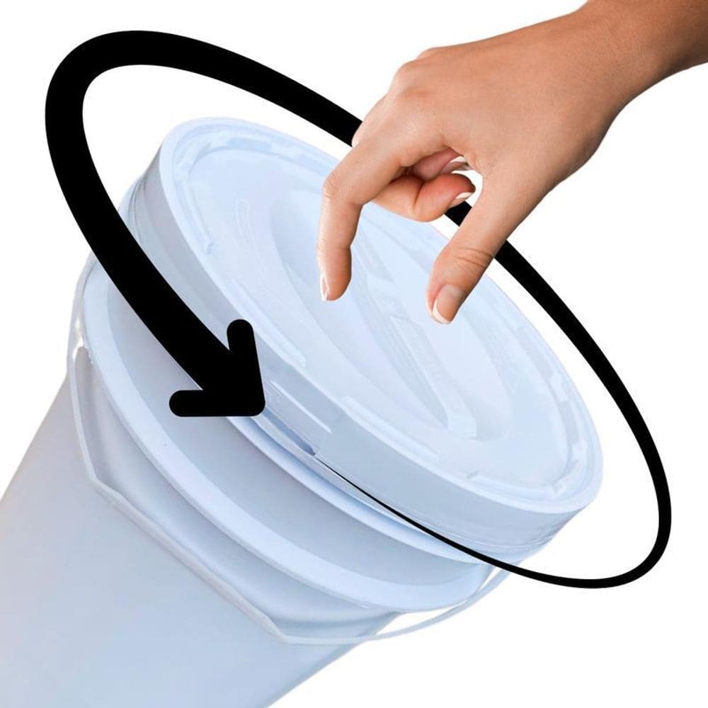 Balde Para Ofuro Bebe 20 Litros E Tampa Rosca - Kit 9 Pçs