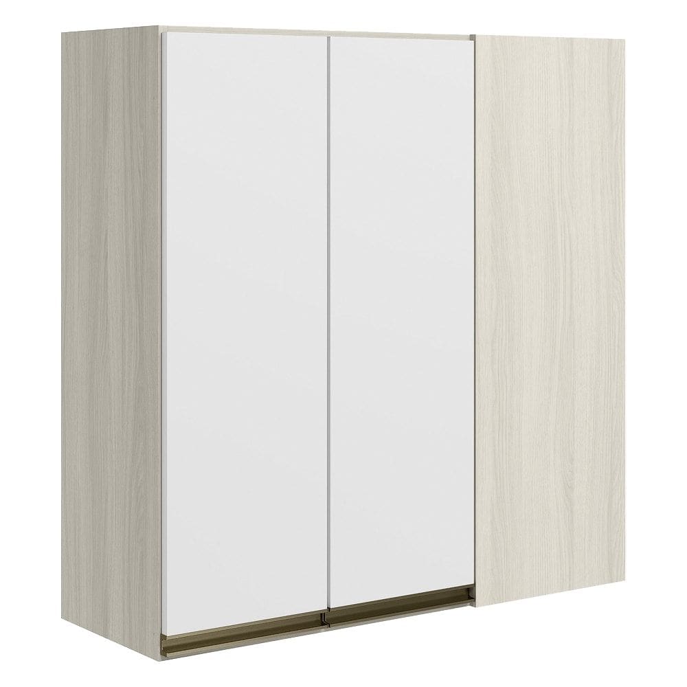 Armario Canto Reto 2P MDF 86cm Kali 12043 Bianco Toq Branco Uv Nicioli