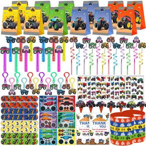Conjunto de lembrancinhas PLOUGVI 232 unidades para aniversário de Monster Truck