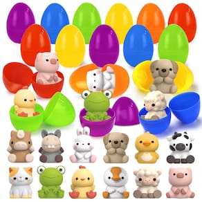 Ovos de Páscoa Letapapa pré-preenchidos com fantoches de animais x12