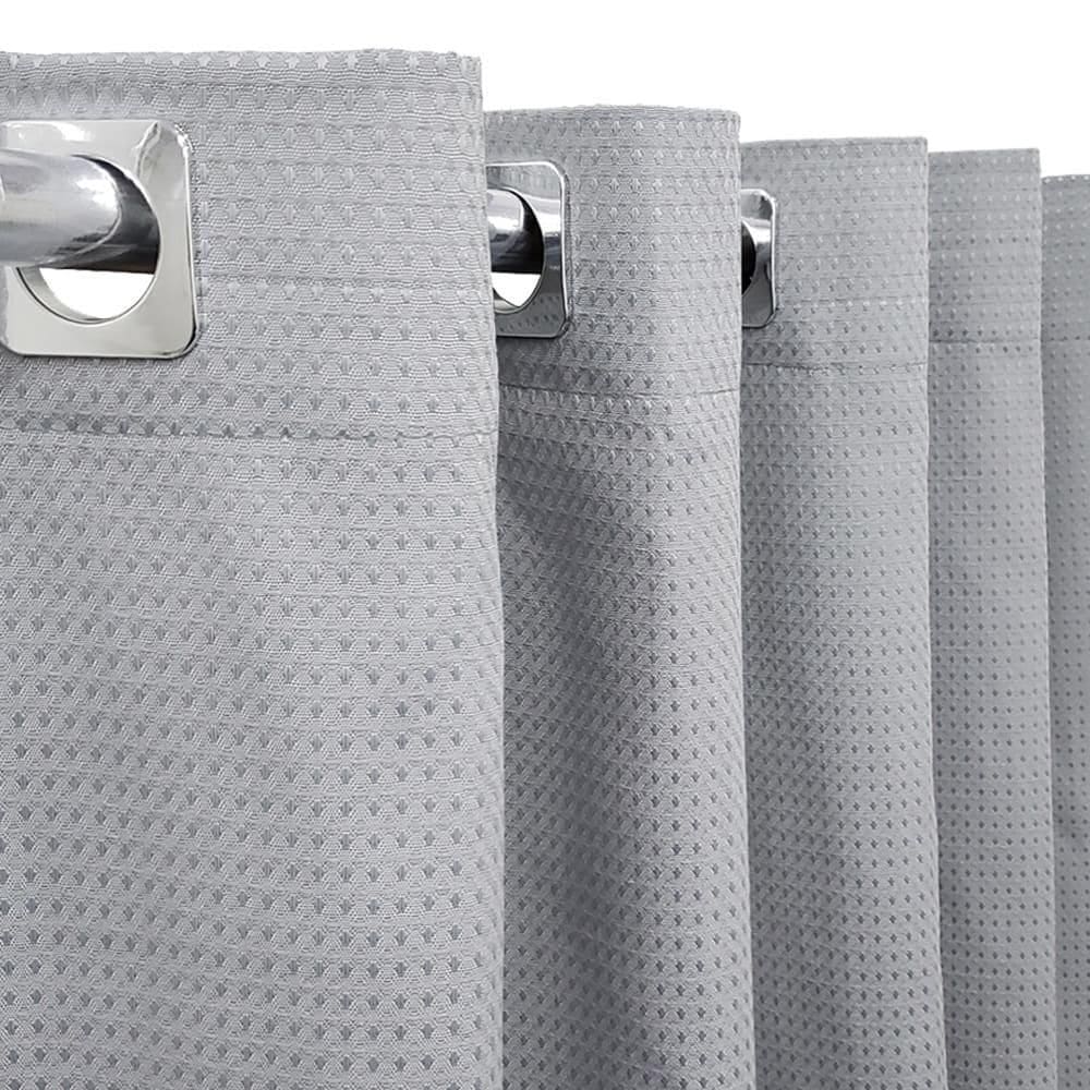 Cortina Varão Piquet Liso Ou Floral 2,80X2,50 Porta Balcão