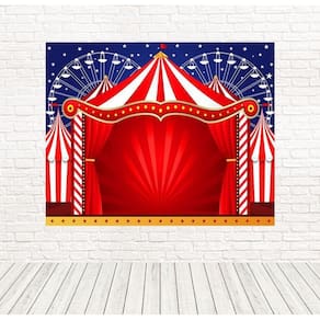 Painel Retangular Tecido 3D Circo 2,00 X 1,50 Frt-5257