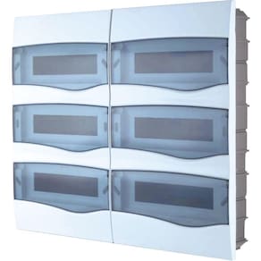 Quadro De Distribuição De Embutir 72 Din Ou 48 Nema Tramontina Com Porta Transparente