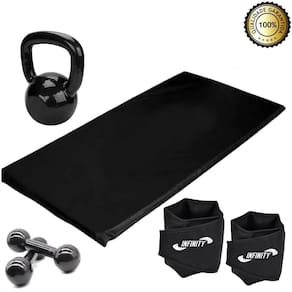Kit Aeróbico Em Casa Caneleira 3 Kg + Colchonete + Halter 3