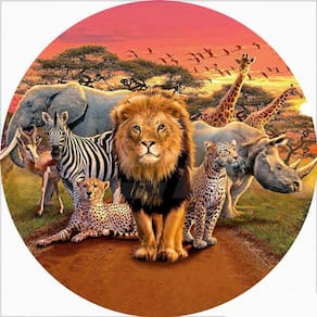 Painel Redondo 3D Sublimado Safari Frd-1900