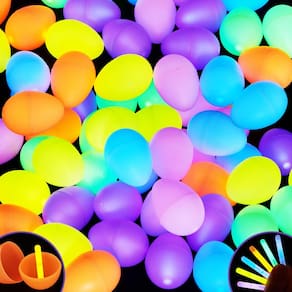 Conjunto de ovos de páscoa JOYIN 200 unidades com 300 unidades de bastões luminosos