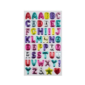 Cartela Adesivos Letras Alfabeto Modelo D