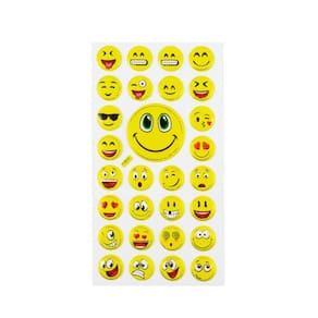 Cartela Adesivos Emojis Modelo E