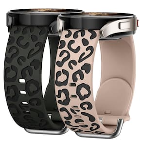Pulseira de relógio Knossen Leopard gravada compatível com Samsung 40/44 mm
