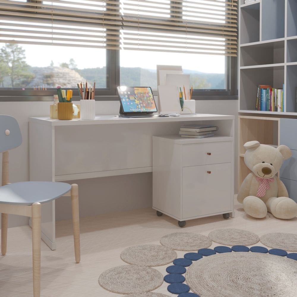 KIT - Conjunto Mesa Gaveteiro Berlin