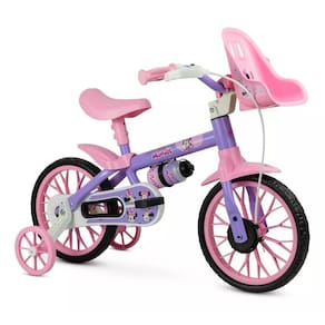 Bicicleta Infantil Nathor Aro 12 Minnie Rodinhas Segurança