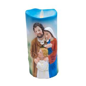 Sagrada Família Luminária Vela 17.5cm - Enfeite Resina