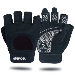 Luvas de levantamento de peso ATERCEL Full Palm Protection pretas