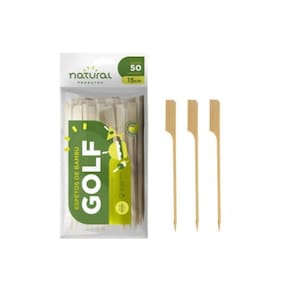 Espeto De Bambú Golf Petiscos Lanches 15Cm - 250 Unidades