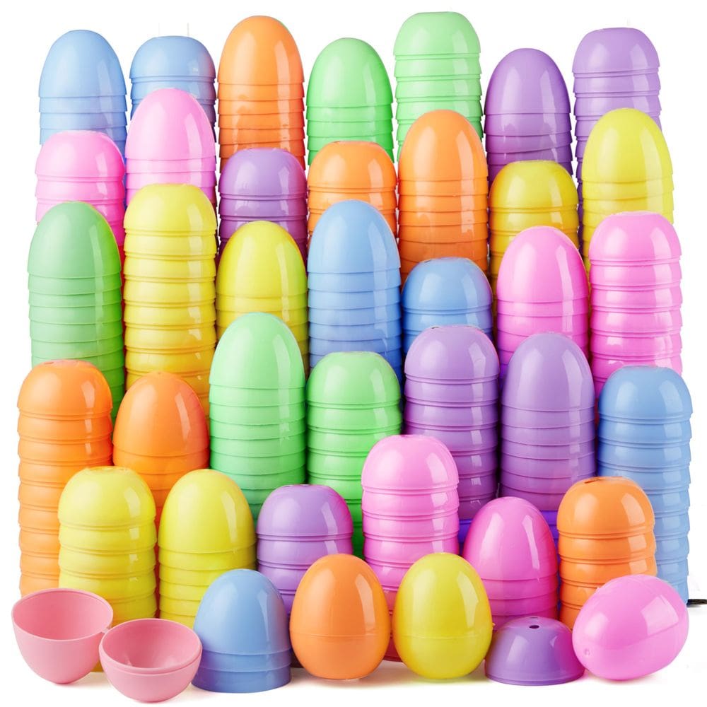 Ovos de Páscoa de plástico JOYIN 150 unidades em cores pastel 5,8 cm