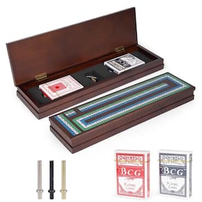 Conjunto de jogos de tabuleiro Cribbage Agirlgle Wooden com fechadura magnética