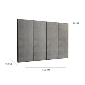 Painel Cama Box Fantasy 0,90 Tecido Suede Cor Cinza Comprar