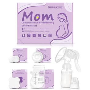 Kit essencial para amamentação, bomba manual Naismummy, 37 unidades
