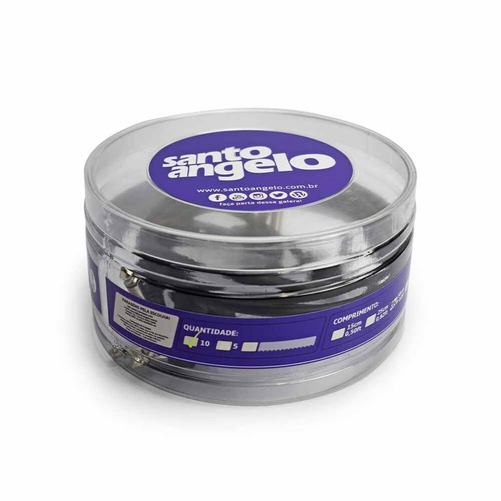 Kit 10 Cabo P/ Pedaleira Guitarra P10 X P10 Santo Angelo Ninja P 15cm