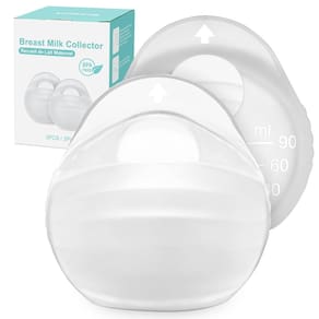 Coletor de leite vestível Kencpet 90 ml/3 onças de silicone, pacote com 2 unidades