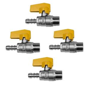 Kit 4 Registro Válvula Esférica Rm 1/2`` Com Espigão Pex Gás