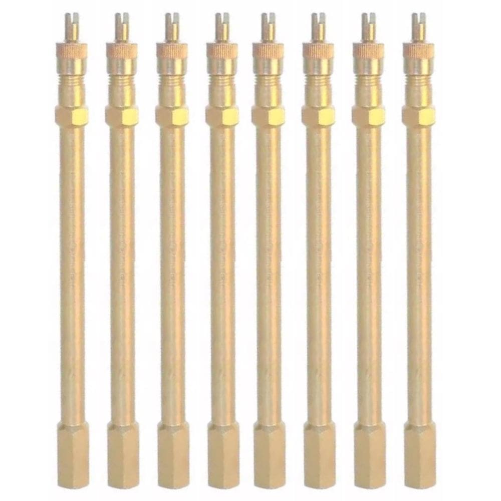 8 Prolongador Extensão Rígida Metal 125Mm Bico De Roda