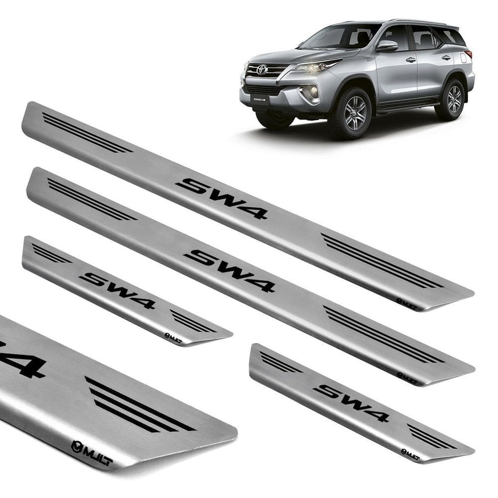 Soleira Aço Inox Escovado Porta sintético Mult Hilux Sw4