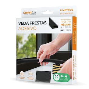 Veda Frestas Para Porta Em Adesivo 4Mm Comfortdoor - Preto