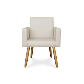 Poltrona Couro Couríno Para Salão - Balaqui Decor