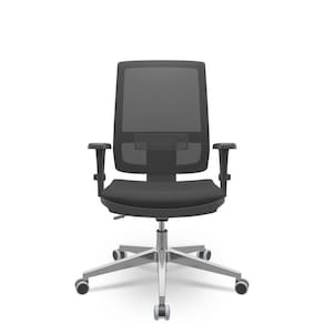 Cadeira Brizza Tela 3D Backplax Aluminio - Poliéster Preto