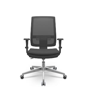 Cadeira Brizza Tela 3D Backplax Aluminio - Aero Preto