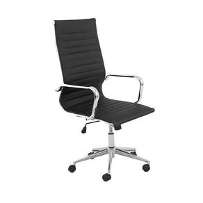 Office Sevilha Pu Alta Preto Rivatti Kit 2 Unidades