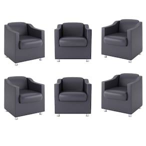 Kit 6 Poltronas Decorativas Para Recepção Clinica Médica
