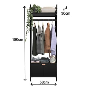 Kit 2 Guarda Roupa Arara Cabideiro Closet Industrial Retrô