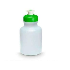 Squeeze Plástico Branco Com Tampa Verde - 300Ml- Kit 100Un