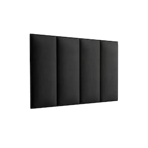Painel Cama Box Fantasy 0,90 Tecido Suede Cor Preto